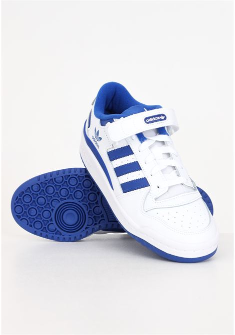 FORUM LOW J white and blue men's and women's sneakers ADIDAS ORIGINALS | FY7974.